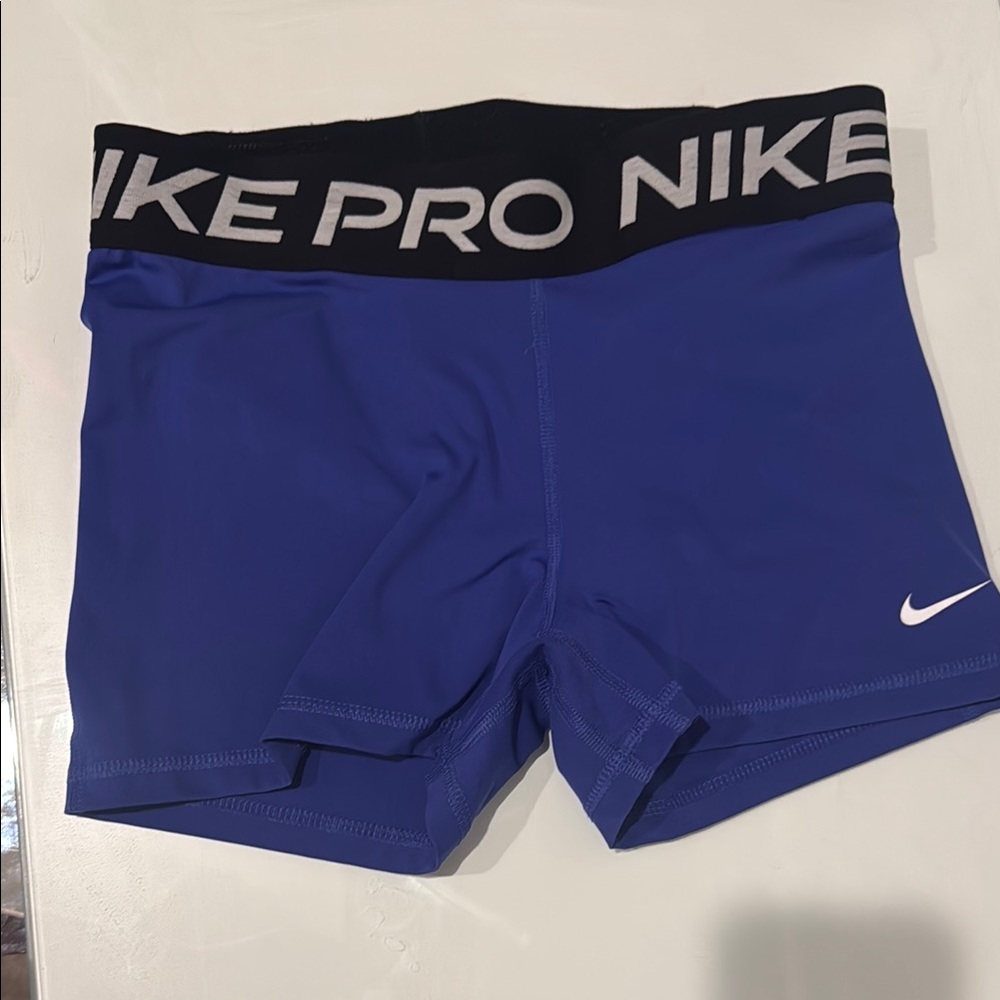Nike Blue and Black Athletic Shorts